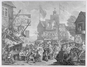Southwark Fuarı, 1733 by William Hogarth