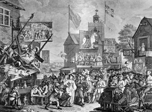 Southwark Fuarı, 1733. by William Hogarth
