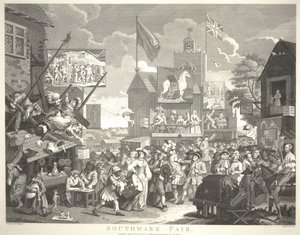 Southwark Fuarı, Thomas Cook (1744-1818) tarafından oyulmuş by William Hogarth
