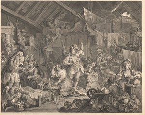 Ahırda Giyinerek Gezinen Aktrisler by William Hogarth