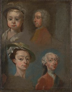 Kafa Çalışmaları by William Hogarth