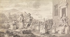 kimsesizler için çalışma by William Hogarth