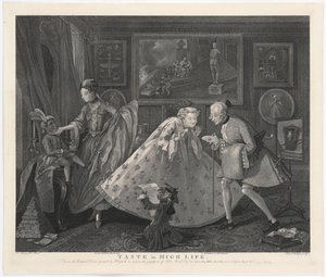 Yüksek Yaşamda Tat, Samuel Phillips tarafından kazınmış, 1808 by William Hogarth