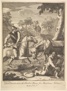 The Adventure of Mambrinos Helmet Don Kişot için Altı Çizim, 1756 veya sonrası. by William Hogarth