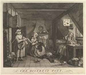 Sıkıntılı Şair, 15 Aralık 1740. by William Hogarth