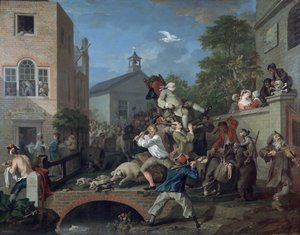 Üyeye başkanlık eden IV. Seçim, 1754-55 by William Hogarth