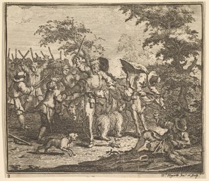 Talgol ve Magnano ile Karşılaşma Samuel Butler için Onyedi Küçük Resim..., 1721-26. by William Hogarth