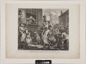 Öfkeli Müzisyen (gravür ve gravür) by William Hogarth