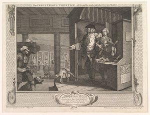 Çalışkan Prentice, Usta Endüstrisinin Sevdiği ve Emanet ettiği..., 30 Eylül 1747. by William Hogarth