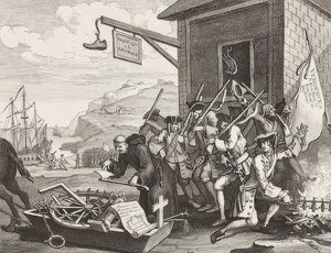 The Invasion, Levha 1: Fransa / Die Invasion, Blatt 1: Fransa. 1756 by William Hogarth
