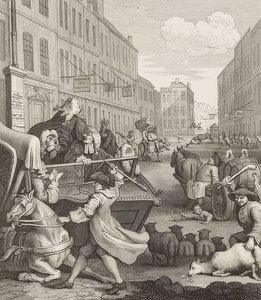 Zalimliğin İkinci Aşaması. Gönderen: Zalimliğin Dört Aşaması / Zulümün dört aşaması. 1751 by William Hogarth