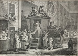 Sahne Koçu, 1747. by William Hogarth