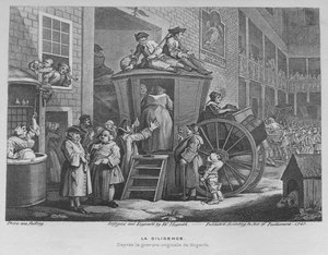 The Stage Coach veya Country Inn Yard, 1747 by William Hogarth