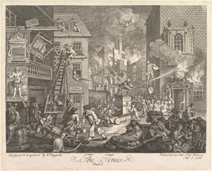 The Times, Levha 1, 7 Eylül 1762. by William Hogarth
