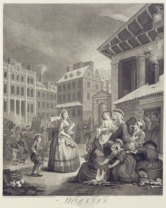 Günün Saatleri: Sabah (gravür) by William Hogarth