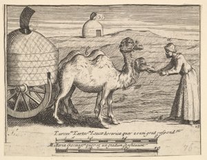 İki Dromedaries Aubry de La Mottrayes Avrupa, Asya ve Kısım ..., 1723-24 boyunca seyahat ediyor. by William Hogarth