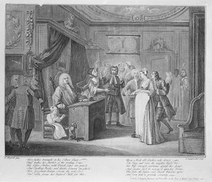 Mezar Vatandaşına Çocuk Yemin Eden Kadın, 1735 dolayları by William Hogarth