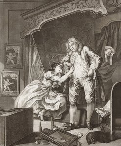 İki parçalı bölüm: Önce ve Sonra. Sayfa 2: Sonra / Sonra. 1736 by William Hogarth