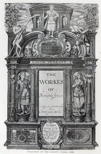 'Benjamin Jonson'ın Eserleri'nin başlık sayfası, 1616