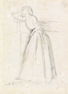 Şömineye Yaslanmış Kız by William Holman Hunt