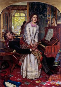 Uyanış Bilinci Günah içindeki genç bir kadın aniden atlar, ruhsal vahiy ile boğuşur ve sevgilisinin kollarından kaçmaya çalışır. William Holman Hunt