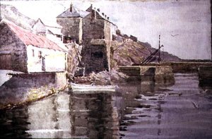 Liman Girişi, Polperro (kağıt üzerine sulu boya)