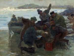 Denizde Döküm için Eskiz, 1895 dolayları (tuval üzerine yağlı boya)