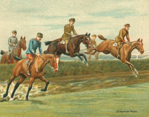Yarışlar Tarihi ve Modern, Müttefik Subaylar için Çanlı Kovalamalar (chromolitho)