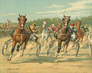 Yarışlar Tarihi ve Modern, Trotting ve Pacing Yarışları (chromolitho)