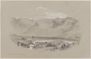 Grasmere, Westmorland (kağıt üzerine tebeşir ve guaj boya) by William Hull