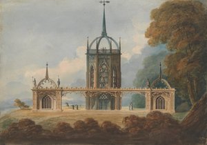 Gotik bir Belle Vue için tasarım, yaklaşık. 1800. by William Hurst Ashpitel