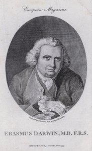 Erasmus Darwin, İngiliz doktor, doğa filozofu, şair ve köle ticaretinin kaldırılması kampanyacısı (gravür) by William III (after) Bromley