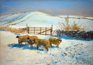Yorkshire Dales'te kar (gemide petrol) by William Ireland