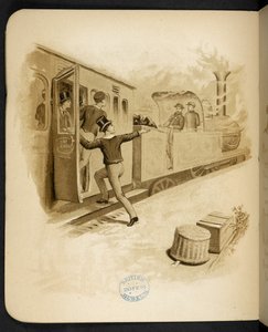 Buharlı trene binmek.  Tatil Treni: “Dulce Domum”un bir şarkısı ... Resimleyen W. J. Webb.  Frederick Langbridge  Londra, 1891