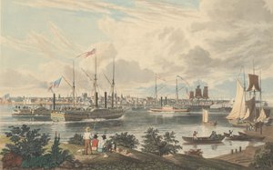 Detroit Şehri, Michigan: Feribot yakınlarındaki Kanada Sahilinden alınmıştır, 1837