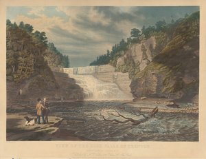 Trenton Yüksek Şelalelerinin Görünümü: West Canada Creek, N.Y. by William James Bennett