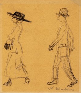 Adam Aşağıdaki Kadın by William James Glackens