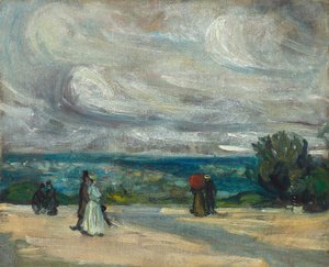 Teras (tuval üzerine yağlı boya) by William James Glackens
