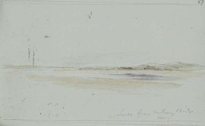 Duddon demiryolu köprüsünden kumlar by William James Linton