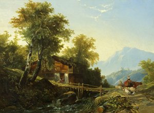 İsviçre Dağ Evi by William James Muller