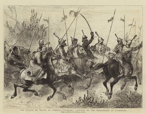 The Prince of Wales at Jummoo, Charge! Lancers of the Maharajah of Cashmere 