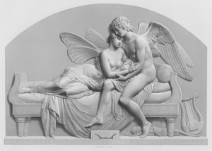 Cupid ve Psyche, J Gibson, RA'nın Kraliçe Koleksiyonu'ndaki heykelinden (gravür)