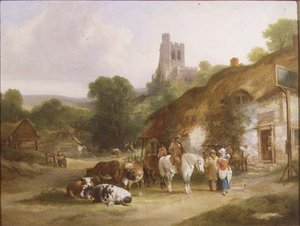 Pulluk Hanı (tuval üzerine yağlı boya) by William Joseph Shayer