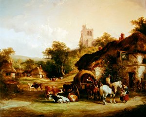 The Swan Inn (panelde yağlı boya)
