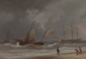 Fırtınada Karaya Sürülen Bir Lugger