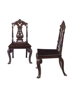 George II salon sandalyeleri, Genç James Moore tarafından idam edildi, c.1727-31 (maun) by William Kent