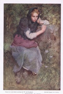 1916'da yayınlanan 'Bibby Annual'dan Bir Dalgın Hizmetçi (renkli lito) by William Lee Hankey