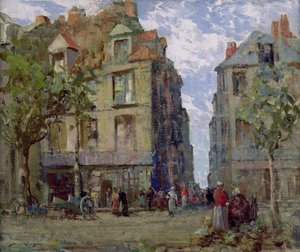 Dieppe'den Bir Görünüm (tuval üzerine yağlıboya) by William Lee Hankey