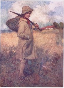 Bir zamanlar, İngiltere'nin kederi başlamadan önce, her toprak parçası kendi adamını tutarken (renkli litho) by William Lee Hankey