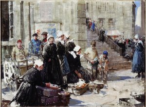 Tereyağı Pazarı, Concarneau, 1939 dolayları (tuval üzerine yağlıboya)